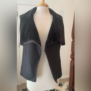 Cupcakes and Cashmere Faux fur and suede vest